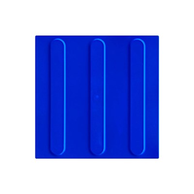 Piso Tátil Direcional em PVC Azul 250 X 250 X 3,00mm - Advcomm - Referência: TPDR01U/AZ