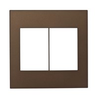 Placa 3+3 Postos 4x4 Quadrado Dark Bronze Arteor Legrand