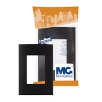 Placa 3 Postos 4x2 Ebony S/Suporte Clean MarGirius