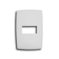 Placa 4 X 2 1 Horizontal Pialplus 618505 branca de plastico