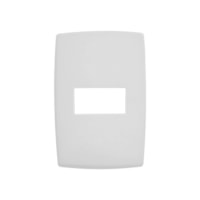 Placa 4 X 2 1 Horizontal Pialplus 618505 branca de plastico
