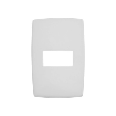 Placa 4 X 2 1 Horizontal Pialplus 618505 branca de plastico