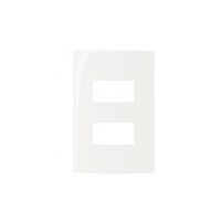 Placa 4 x 2 2 Postos Separados Sem Suporte Branco Sleek - MarGirius - Referência: 16036