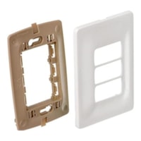 Placa 4X2 Para 3 Postos Branco 680183 Zeffia Pial Legrand