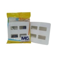 Placa 4x4 Horizontal 4 Postos Branco B3 19425 Margirius