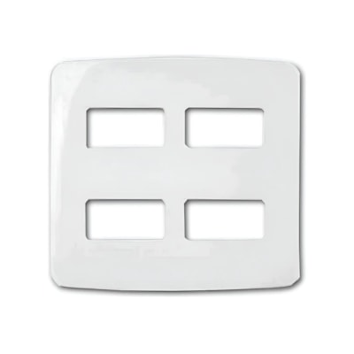 Placa 4x4 Horizontal 4 Postos Branco B3 19425 Margirius