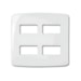 Placa 4x4 Horizontal 4 Postos Branco B3 19425 Margirius
