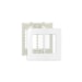 Placa 6 posto horizontal mf c/suporte clean MarGirius