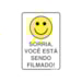 Placa Aluminio 16x23cm Sorria Voce Está Sendo Filmado Sinalize
