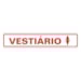 Placa Auto-Adesiva 5x25cm Vestiário Feminino 200 AR Sinalize