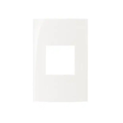 Placa de 2 Postos Horizontal 4 X 2 Branco Sem Suporte Sleek 20.03.03.01 - Mar Girius - Referência: 16037