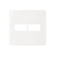 Placa de 2 Postos Horizontal 4 X 4 Branco Sem Suporte Sleek 20.55.12.01 - Mar Girius - Referência: 16033
