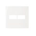Placa de 2 Postos Horizontal 4 X 4 Branco Sem Suporte Sleek 20.55.12.01 - Mar Girius - Referência: 16033