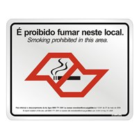 Placa De Alumínio 20x25cm Proibido Fumar Sinalize 180SP