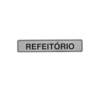 Placa de Sinalização Aluminio 5x25cm " Refeitório " Sinalize