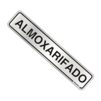 Placa de Sinalização Alumínio 5x25cm Almoxarifado Sinalize