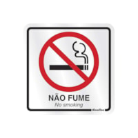 Placa em Alumínio 15x15cm “Proibido Fumar” Sinalize 120Ab