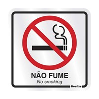 Placa em Alumínio 15x15cm “Proibido Fumar” Sinalize 120Ab