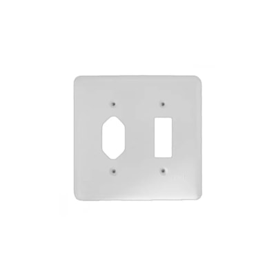 Placa p/cx 4 x 4 p/tomada exagonal + tec int Stylus Ilumi