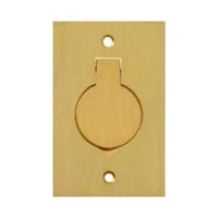 Placa Passagem Piso Unha 4x2 Latão 1 Tomada Stamplac Dourado