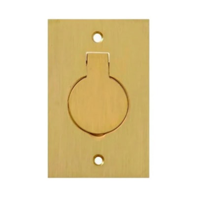 Placa Passagem Piso Unha 4x2 Latão 1 Tomada Stamplac Dourado