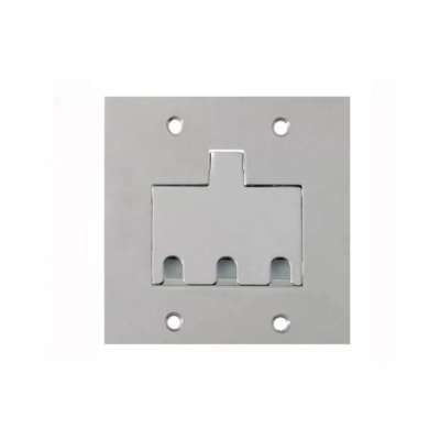 Placa piso 4x4 para 3RJ Inox