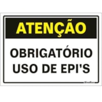 Placa Poliestireno 20x30 Obrigatorio Uso De EPIs - Sinalize