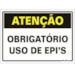 Placa Poliestireno 20x30 Obrigatorio Uso De EPIs - Sinalize