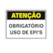 Placa Poliestireno 20x30 Uso Obrigatorio De EPI - Sinalize