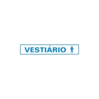 Placa poliestireno 5 x 25cm vestiario masculino Sinalize