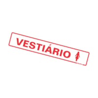 Placa Poliestireno 5x25cm Vestiario Feminino - Sinalize