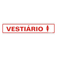 Placa Poliestireno 5x25cm Vestiario Feminino - Sinalize