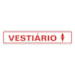 Placa Poliestireno 5x25cm Vestiario Feminino - Sinalize