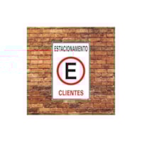 Placa Sinal Estacionamento Clientes 20x30cm Poliest Sinalize