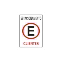 Placa Sinal Estacionamento Clientes 20x30cm Poliest Sinalize