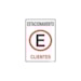 Placa Sinal Estacionamento Clientes 20x30cm Poliest Sinalize