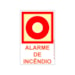 Placa Sinal PVC 13,5X20 Alarme de Incêndio 220BV Sinalize