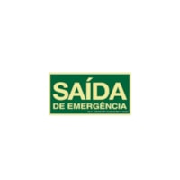 Placa Sinal PVC Fotolum 40x20cm Saída de Emergência Sinalize