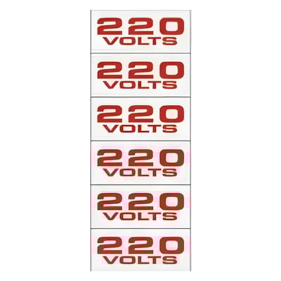 Placa Sinalização Alum 1,5x3,5mm 220V C/16 Un 100CP Sinalize