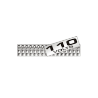 Placa Sinalização Alumínio 4x1,5cm 110V C/16 unid Sinalize