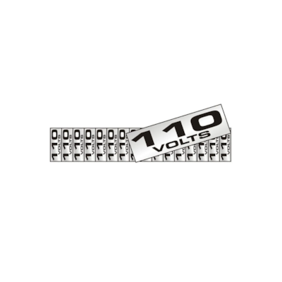 Placa Sinalização Alumínio 4x1,5cm 110V C/16 unid Sinalize