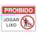 Placa Sinalização Proibido Jogar Lixo 15x20cm Sinalize