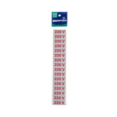 Placa Sinalizadora 5x25 Placa de 220V BemFixa 6648