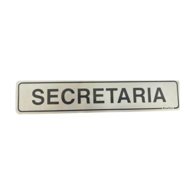 Placa Sinalizadora Aluminio 5X25Cm Secretaria 100AQ Sinalize