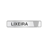 Placa Sinalizadora De Alumínio 5X25cm Lixeira 100DI Sinalize