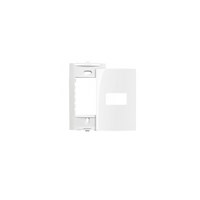 Placa Sleek 4x2 1 posto horizontal branco com suporte - Margirius - Referência: 16026