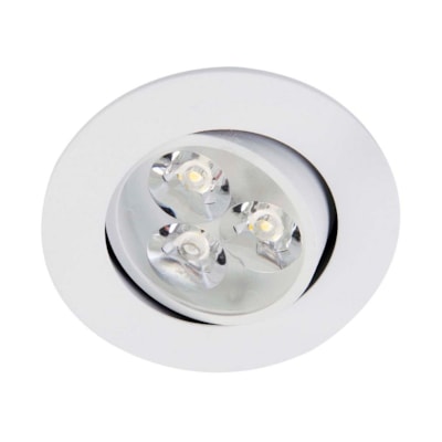 Plafon de Embutir LED Redondo Easy 6W 3000K LLUM - Bronzearte - Referência: YQ086063BC