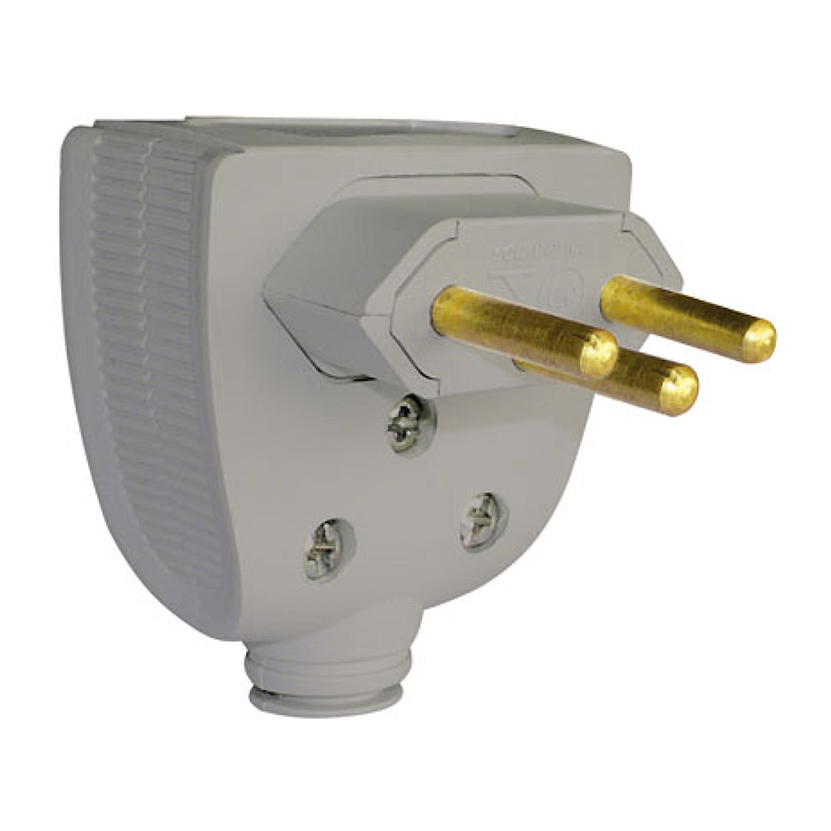 Plug 2P+T PB 20A 250V versátil lateral cinza Pial Legrand - Loja