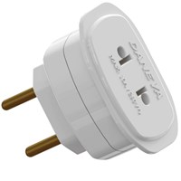 Plug Adaptador 2P Universal 10A Novo Para Antigo 10A 250V - Daneva - Referência: DN1658/GRANEL