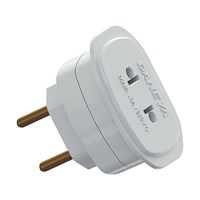 Plug Adaptador 2P Universal 10A Novo Para Antigo 10A 250V - Daneva - Referência: DN1658/GRANEL